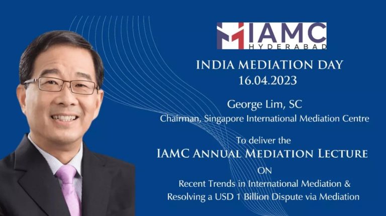 George Lim, SC, Shares Insights on Trends in International Mediation at India Mediation Day’s Annual Lecture