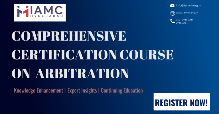 COMPREHENSIVE COURSE ON ARBITRATION