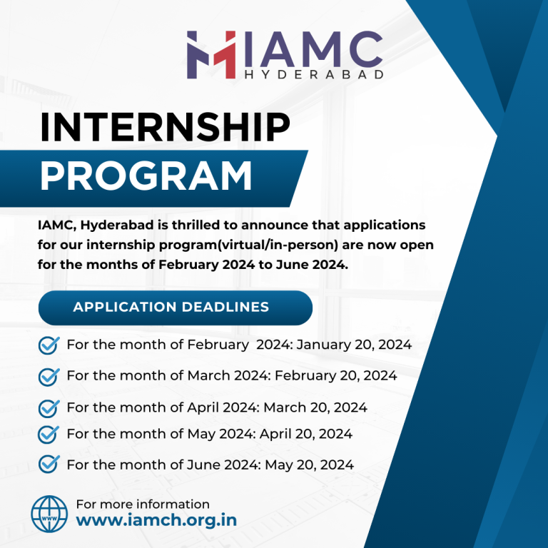 IAMC’24 Internship Programme – Inviting Applications
